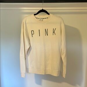 PINK Victoria's Secret Off-White Sweatshirt
